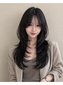 話題の韓国ハッシュレイヤーカット