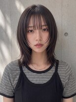 ヴェイン 渋谷(vain)&nbsp;ラベンダーブラウンでツヤカラー◎結べるミディレイヤー◎