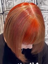 アース 郡山コスモス通り店(HAIR&MAKE EARTH)&nbsp;オレンジブラウンボブ