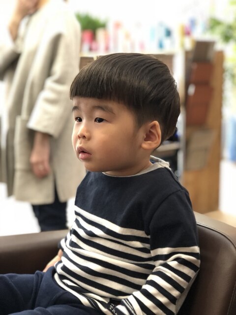 お客様スタイル 男の子2歳 キッズマッシュルームカット 宮下担当