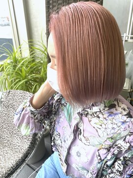 ガルボ ヘアー(garbo hair) #ガルボヘアー  前回 #バレイヤージュ からの #コーラルピンク