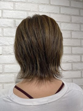 アッシュ 稲田堤店(Ash) ハイライト×外ハネウルフ