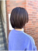 【117hairgarage】ほんのりピンク_前上がりマッシュボブ