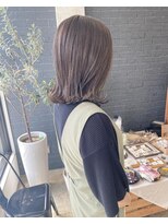 ニド(2do)&nbsp;切りっぱなしロブ&カーキグレージュ