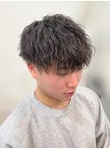 men's縦落ちツイストスパイラルパーマ