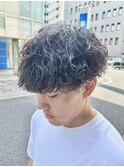 波巻きスパイラルパーマメンズマッシュツイストスパイラルパーマ