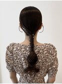 艶々タイトローポニーヘアセット