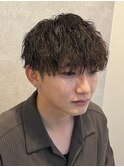 熊本 縦落ち ツイストスパイラル マッシュ メンズカット パーマ