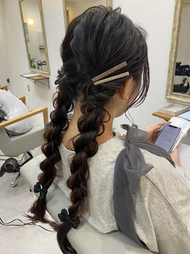 ムニヘアー(mUni hair) ツイン編み込み