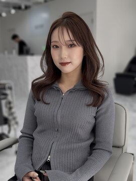 シーン(scene) ベージュ×レイヤー×くびれ巻き