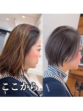 zip式白髪ぼかしハイライト&カット でこれまでにない色味を実現◎