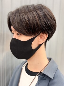 エルマーク 豊中(L-MARK) センターパートニュアンスパーマ韓国カルマパーマコンマヘア