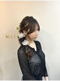 ゆるふわサイドあみおろしアレンジ＊成人式.浴衣
