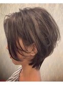 #前下がりボブ　#ハンサムショート