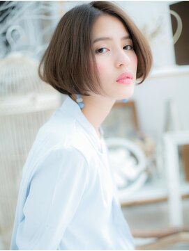 カバーヘア 上尾西口店(COVER HAIR) センターパートオリーブグレージュ小顔ボブc7上尾20代30代40代