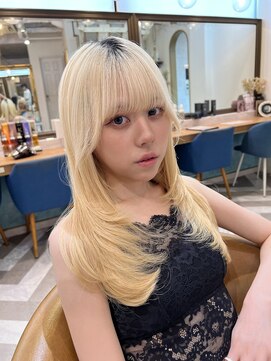 ロンドアベニール 北千住(Lond avenir) オリーブグレー/レイヤーカット/黒髪/マロンベージュ/北千住