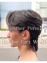 オーガニック アトリエ 大宮(organic+atelier)&nbsp;韓国風毛流れニュアンスフェザーパーマセンターパートウルフ