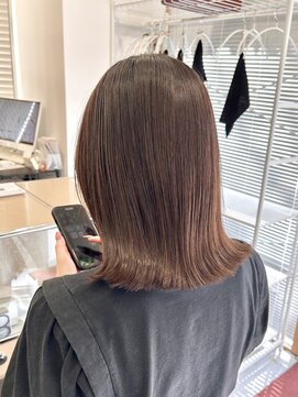 ネオリーブウリ 二子玉川店(Neolive uri) ミディアムヘア暗めカラーデザインカラーフェイスフレーミング