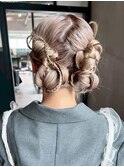 韓国ヘアロング前髪カットブリーチおくれ毛_ba571791