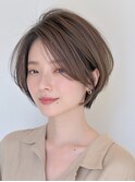 40代50代絶壁解消白髪ぼかし大人丸みショート銀座若見え美人