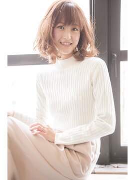 アンドプラス(And plus) 「Andplus」フリンジバングふわミディ☆　大人ボブ