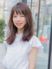 NORAERI★大人女子小顔◎シースルー前髪くせ毛風デジタルパーマ