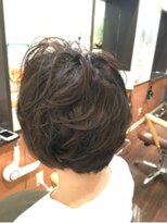 ヘアーアンドチャット リンク 三軒茶屋店(hair&chat LINK) まっすぐな髪を柔らか質感に見せるパーマスタイル。