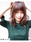 tuuli☆30代40代ペールベージュ切りっぱなしミディアム　220