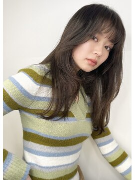 アンサム リリー(UNSOME Lille) グレージュ/顔まわりレイヤー/顔まわりデザインカット