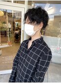 波巻きスパイラルパーママッシュショート無造作パーマ刈り上げ