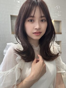 アイヴィ 表参道(IVY) 2wayバングラベンダーカラーくびれヘア【肥田亜沙美】