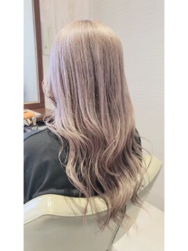 ヘアメイク アリエス 岩切店(HAIR MAKE aries) ホワイトベージュカラー   ケアブリーチ/フルブリーチ