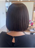 大人マッシュショート丸みショート黒髪ショートベリーショート