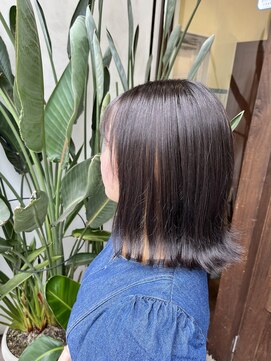 アン(Hair make un) 【インナーカラー】ハニーベージュ