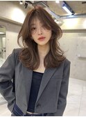 韓国ヘアグレージュカラーブリーチ無し髪質改善イヤリングカラー