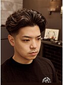 ラルフカールパーマスタイルスキンフェードメンズショートカット
