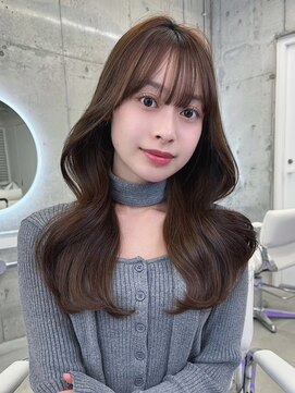 エヌアイ オモテサンドウ(ni omotesando) 韓国巻き/前髪カット/ダークブラウンカラー髪質改善　上野