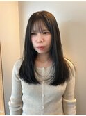 ロングレイヤー×オリーブグレージュ