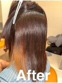SLEEK式髪質改善【縮毛矯正】アフター内側