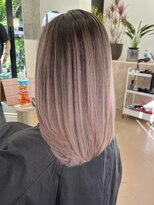 ヌエン 渋谷(NU/EN)&nbsp;夏のトレンド外国人風バレイヤージュとピンクベージュの透明感