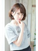 【NiCO 八戸】大人可愛い 耳かけ 丸みショート ナチュラルボブ♪