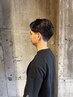 メンズカット＋フェザーパーマ＋眉毛カット＋4stepトリートメント