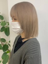 リムレスバイサンク 万代 新潟駅(LIMLESS by cinq) ハイトーンミルクティーベージュペールピンクベージュブリーチ◆