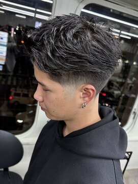 ニコ トウキョウ ロジック(nico TOKYO Logic) スキンフェードスパイキーショートパーマ短髪刈り上げ