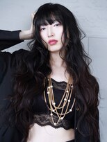 アルバム 渋谷パルコ(ALBUM) ロング前髪カット暗めカラー韓国ヘア顔周りレイヤー_F20997