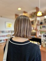 スタジオフィット(STUDIO FITTO) ★ハイライトカラー(白髪カバー)グレージュボブ★