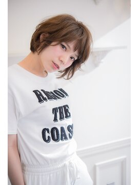 アンヘアー 元町三宮(UNHAIR) ラフなショートボブ×ベージュブラウン