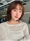 ボブパーマ ニュアンスパーマ レイヤーボブ 20代 前髪カット