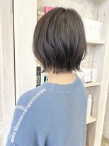 キャアリー(Caary)&nbsp;福山市Caaryくひれボブ春ヘア寒色アッシュベージュ20代30代40代