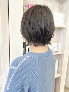 キャアリー(Caary) 福山市Caaryくひれボブ春ヘア寒色アッシュベージュ20代30代40代